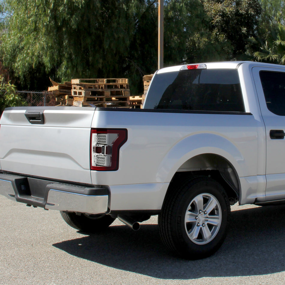 2015-2017 Ford F-150 LED Tail Lights (Chrome Housing/Red Lens)