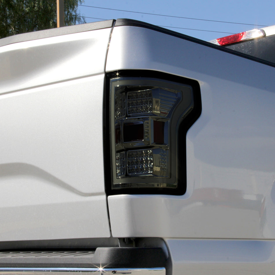 2018-2020 Ford F-150 LED Tail Lights (Chrome Housing/Smoked Lens)