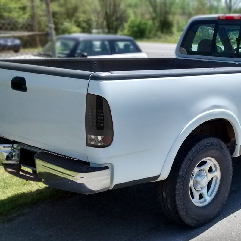 1997-2007 Ford F-150/F-250/F-350/F-450/F-550 Styleside LED Tail Lights (Glossy Black Housing/Smoked Lens)