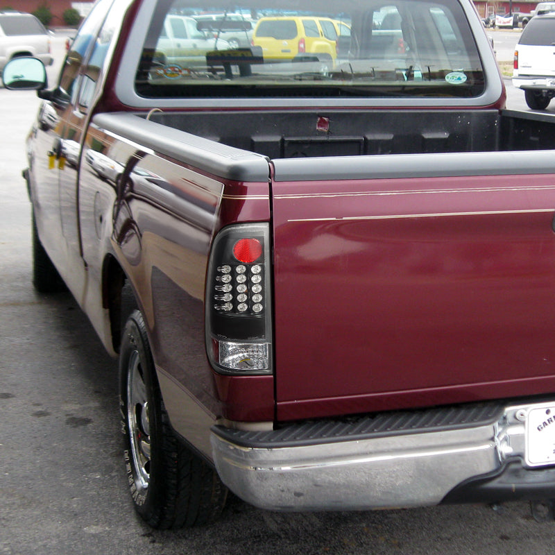 1997-2007 Ford F-150/F-250/F-350/F-450/F-550 Styleside V2 LED Tail Lights (Matte Black Housing/Clear Lens)