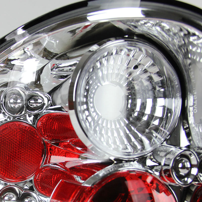 1997-2004 Ford F-150 Flareside Tail Lights (Chrome Housing/Clear Lens)