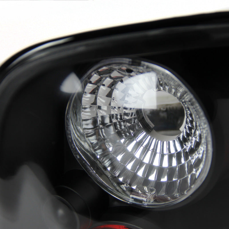 1997-2004 Ford F-150 Flareside Tail Lights (Matte Black Housing/Clear Lens)