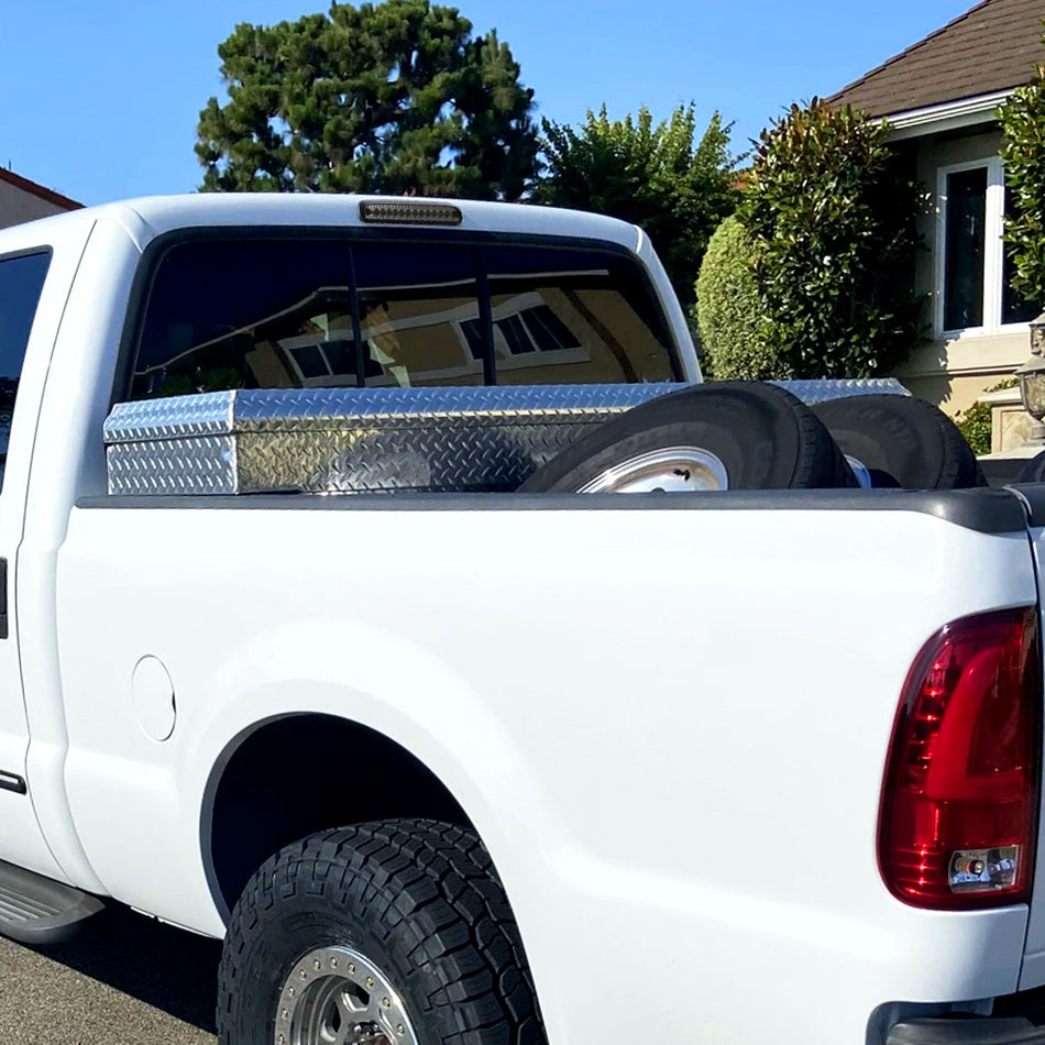 1993-2016 Ford F-250/F-350/F-450/F-550/Ranger Mazda B Series Pickup LED 3rd Brake Tail Light (Chrome Housing/Smoked Lens)