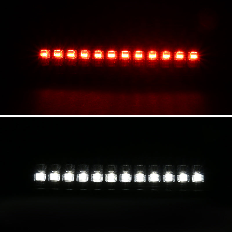 1993-2016 Ford F-250/F-350/F-450/F-550/Ranger Mazda B Series Pickup LED 3rd Brake Tail Light - CY (Black Housing/Smoked Lens)