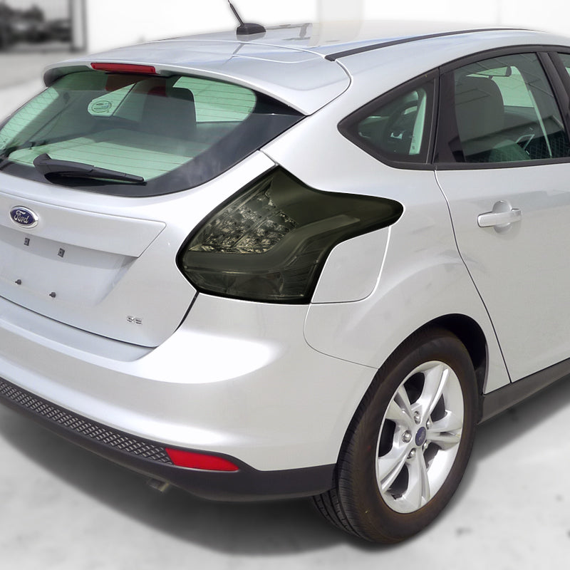 2012-2014 Ford Focus Hatchback LED Tail Lights (Chrome Housing/Smoked Lens)