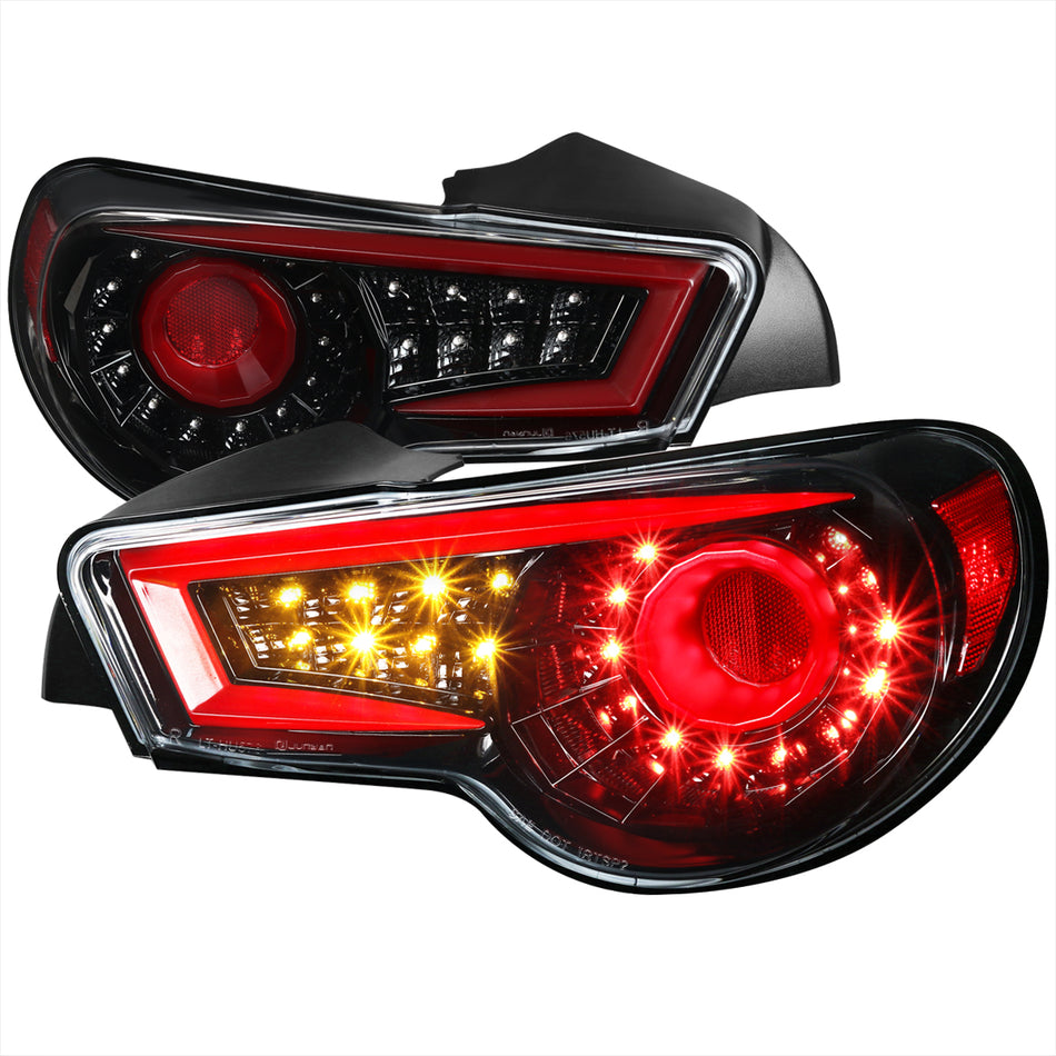 2012-2016 Scion FRS/ Subaru BRZ/ Toyota 86 LED Tail Lights (Jet Black Housing/Clear Lens)