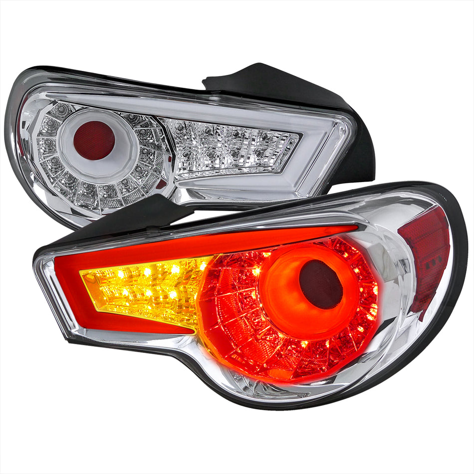 2012-2016 Scion FRS/ Subaru BRZ/ Toyota 86 LED Tail Lights (Chrome Housing/Clear Lens)
