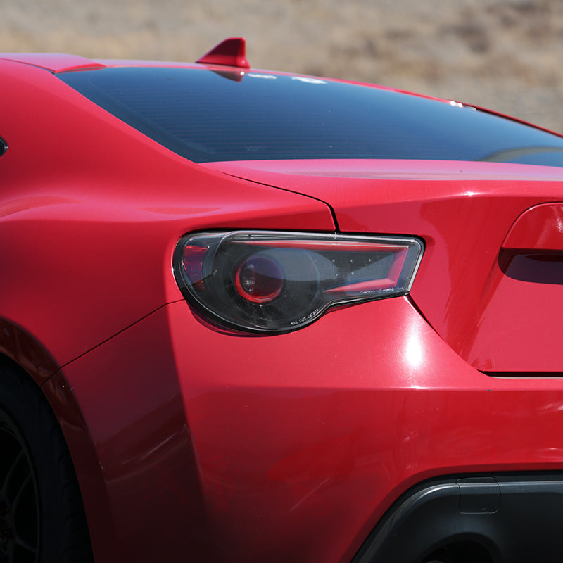 2012-2016 Scion FRS/ Subaru BRZ/ Toyota 86 Red Bar Sequential LED Tail Lights (Satin Black Housing/Clear Lens)