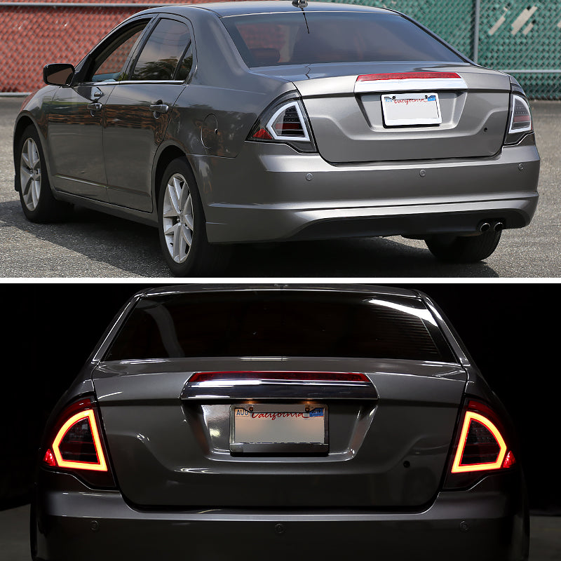 2010-2012 Ford Fusion LED Tail Lights (Matte Black Housing/Clear Lens)