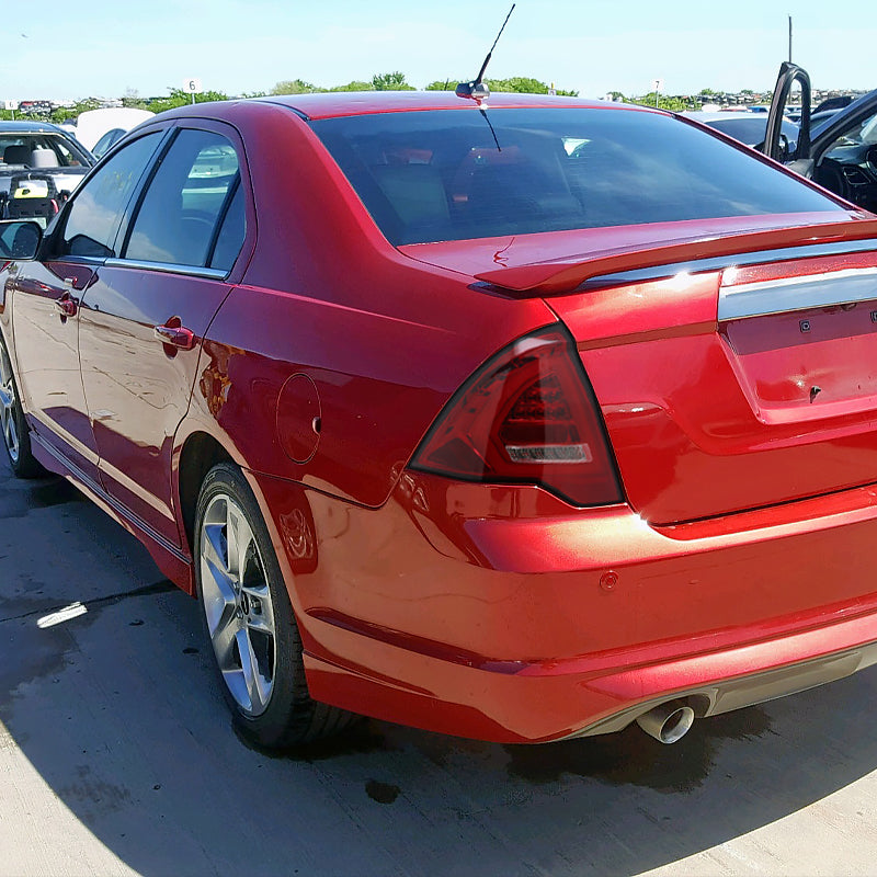 2010-2012 Ford Fusion LED Tail Lights (Chrome Housing/Red Clear Lens)