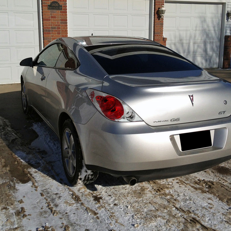 2005-2010 Pontiac G6 Coupe Tail Lights (Chrome Housing/Clear Lens)