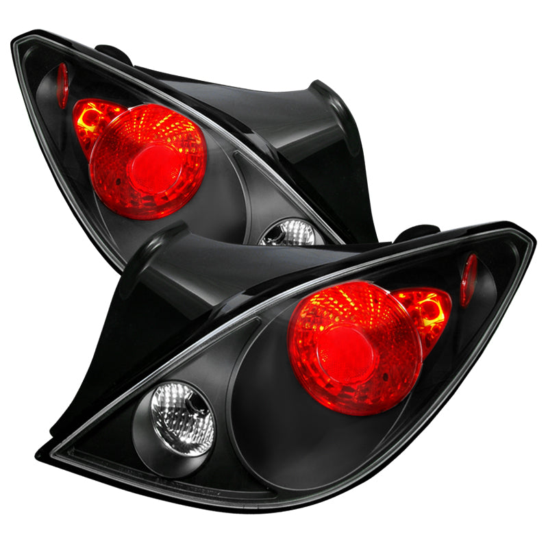 2005-2010 Pontiac G6 Coupe Tail Lights (Matte Black Housing/Clear Lens)