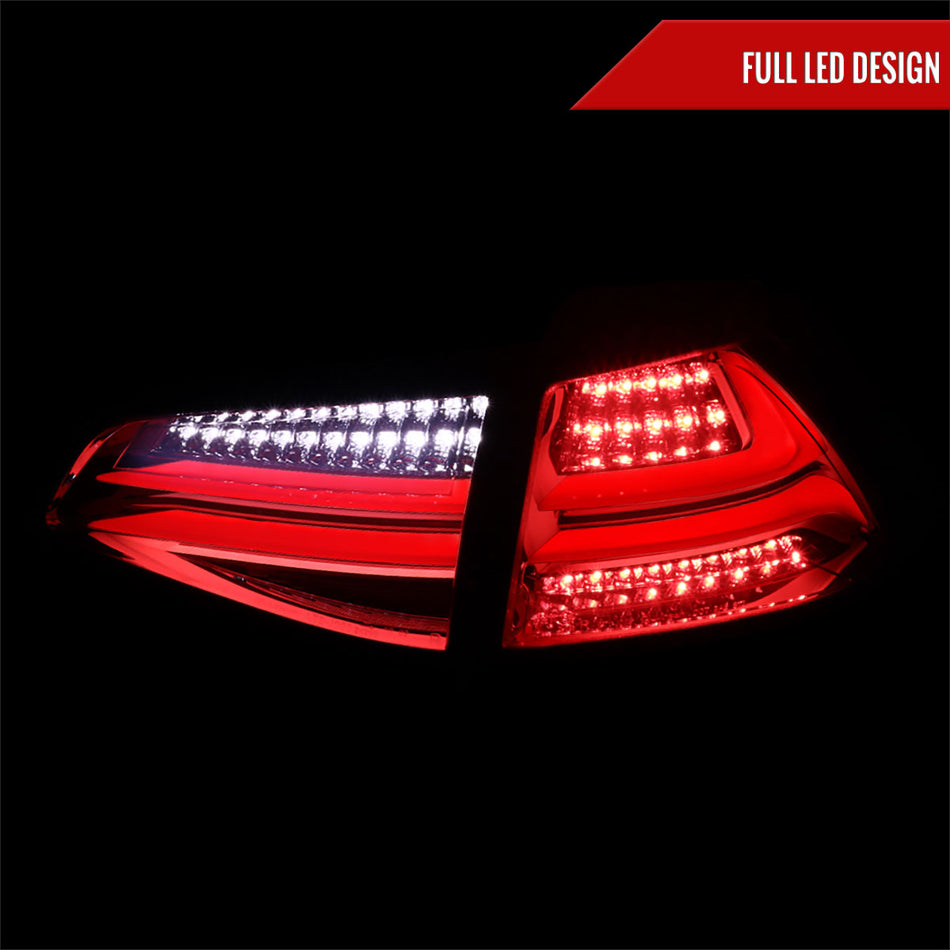 2015-2017 Volkswagen Golf/GTI LED Tail Lights (Chrome Housing/Smoked Lens)