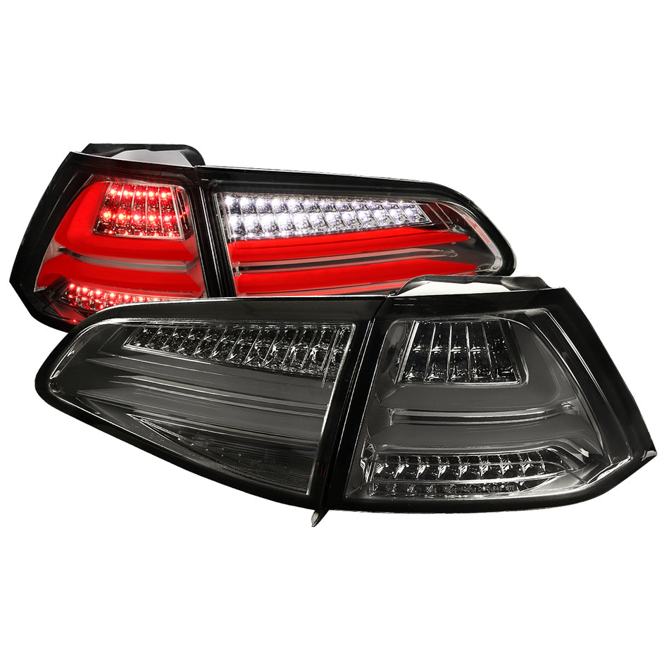 2015-2017 Volkswagen Golf/GTI LED Tail Lights (Chrome Housing/Smoked Lens)