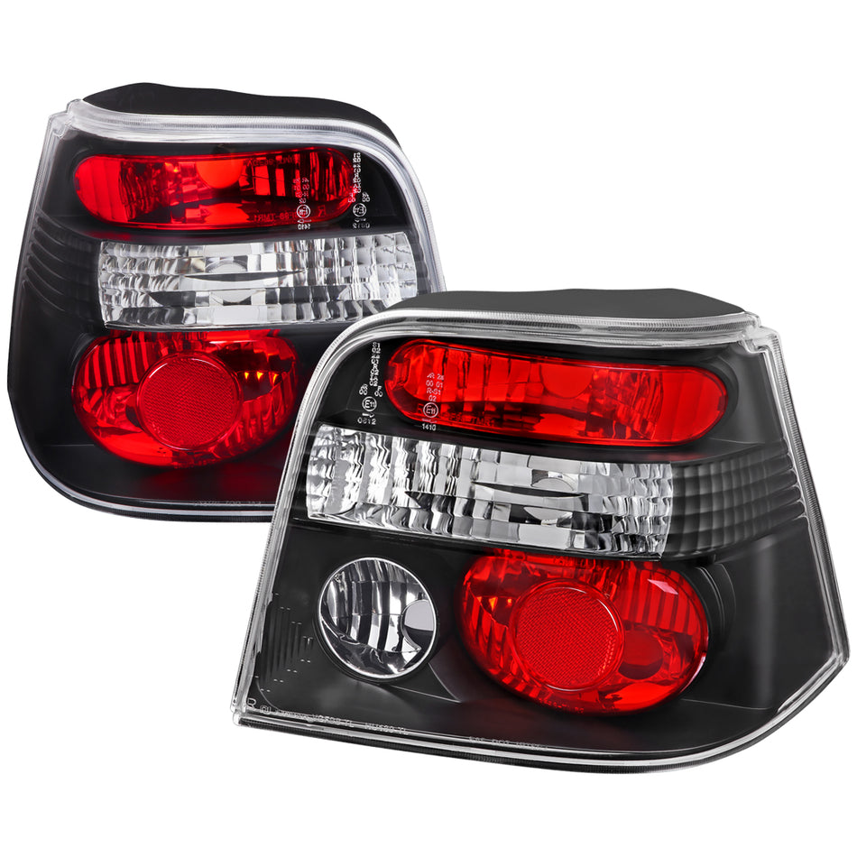 1999-2006 Volkswagen Golf Mk4/GTI/R32 Tail Lights (Matte Black Housing/Clear Lens)