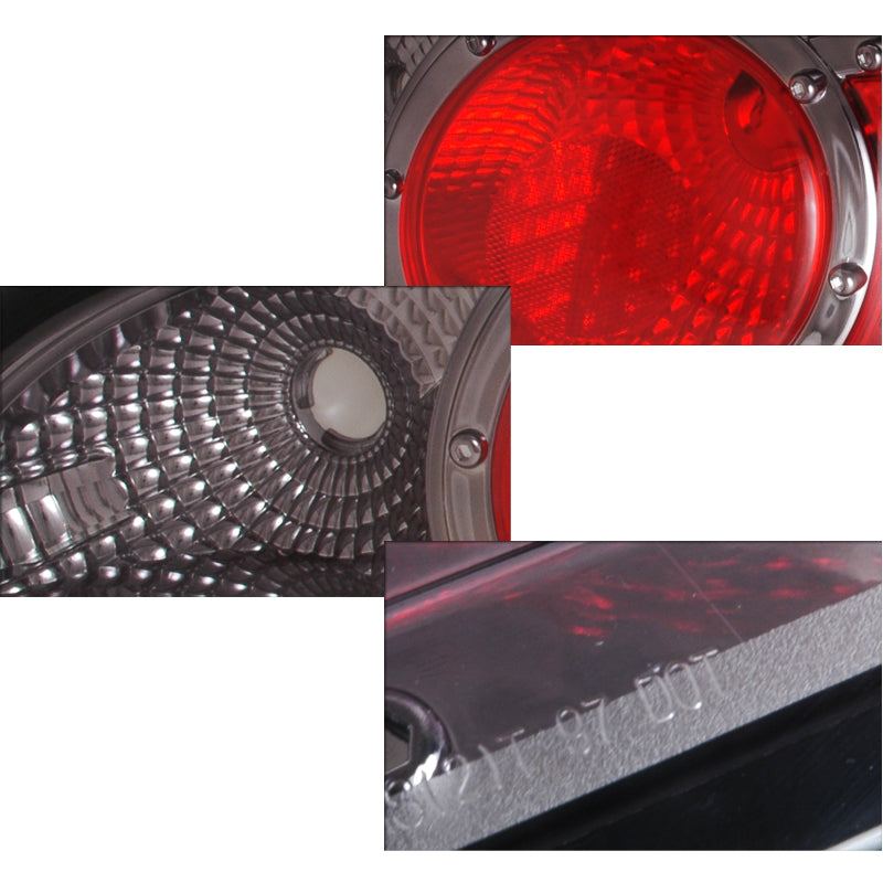 1997-2003 Pontiac Grand Prix Tail Lights (Chrome Housing/Smoked Lens)