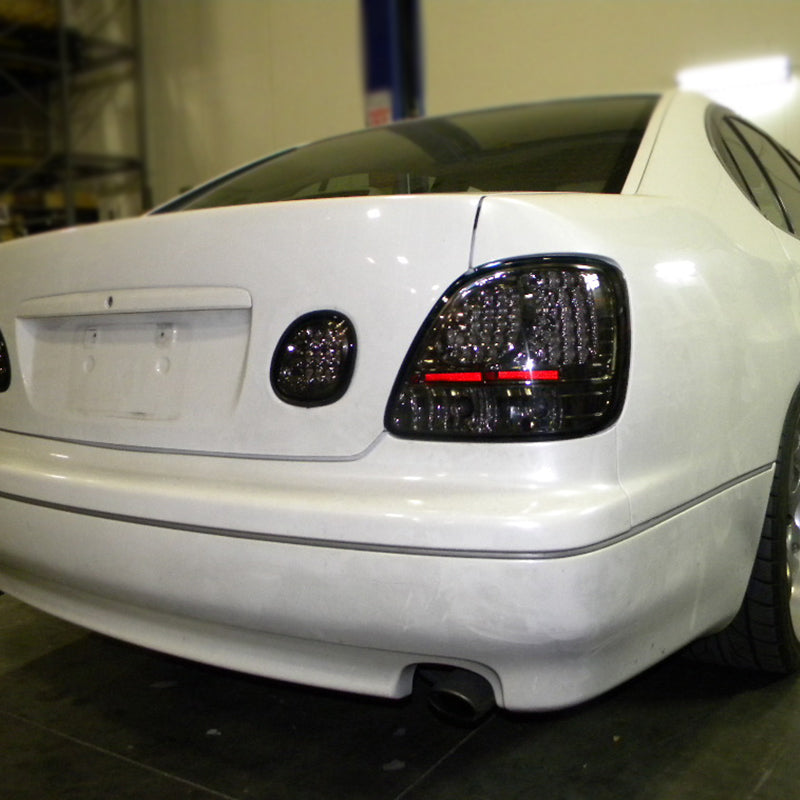 1998-2005 Lexus GS300/GS400/GS430 LED Tail Lights (Chrome Housing/Smoked Lens)