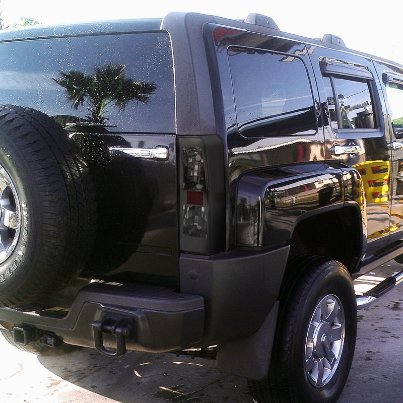 2005-2010 Hummer H3 Tail Lights (Chrome Housing/Smoked Lens)