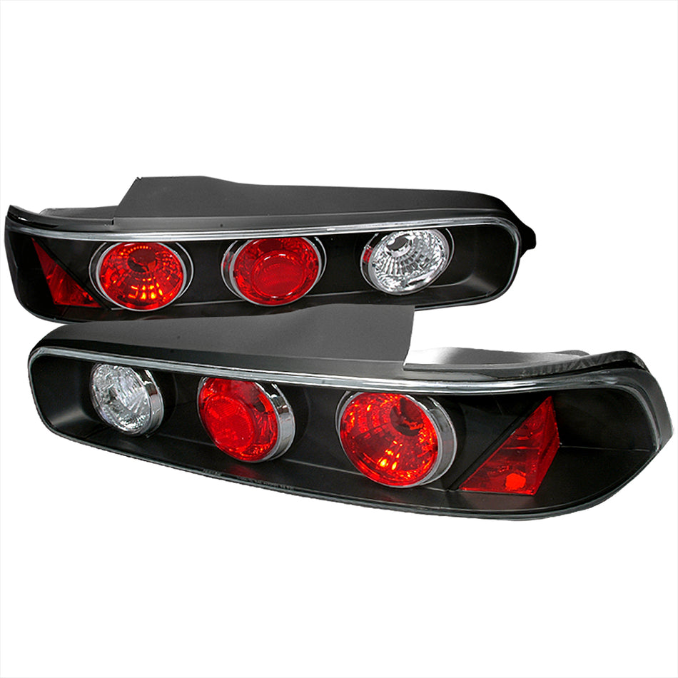 1994-2001 Acura Integra Hatchback Tail Lights (Matte Black Housing/Clear Lens)