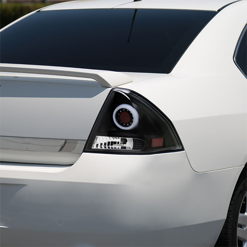 2006-2013 Chevrolet Impala/ 2014-2016 Impala Limited LED Tail Lights (Matte Black Housing/Clear Lens)
