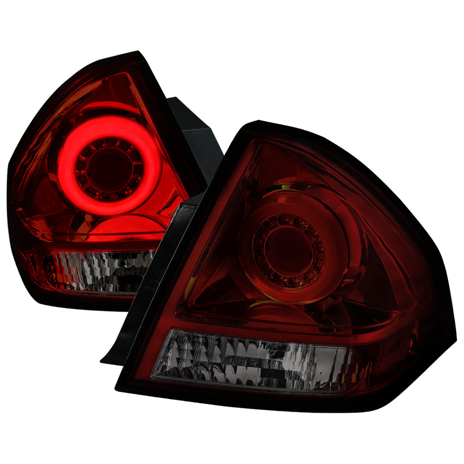 2006-2013 Chevrolet Impala/ 2014-2016 Impala Limited LED Tail Lights (Chrome Housing/Red Smoked Lens)