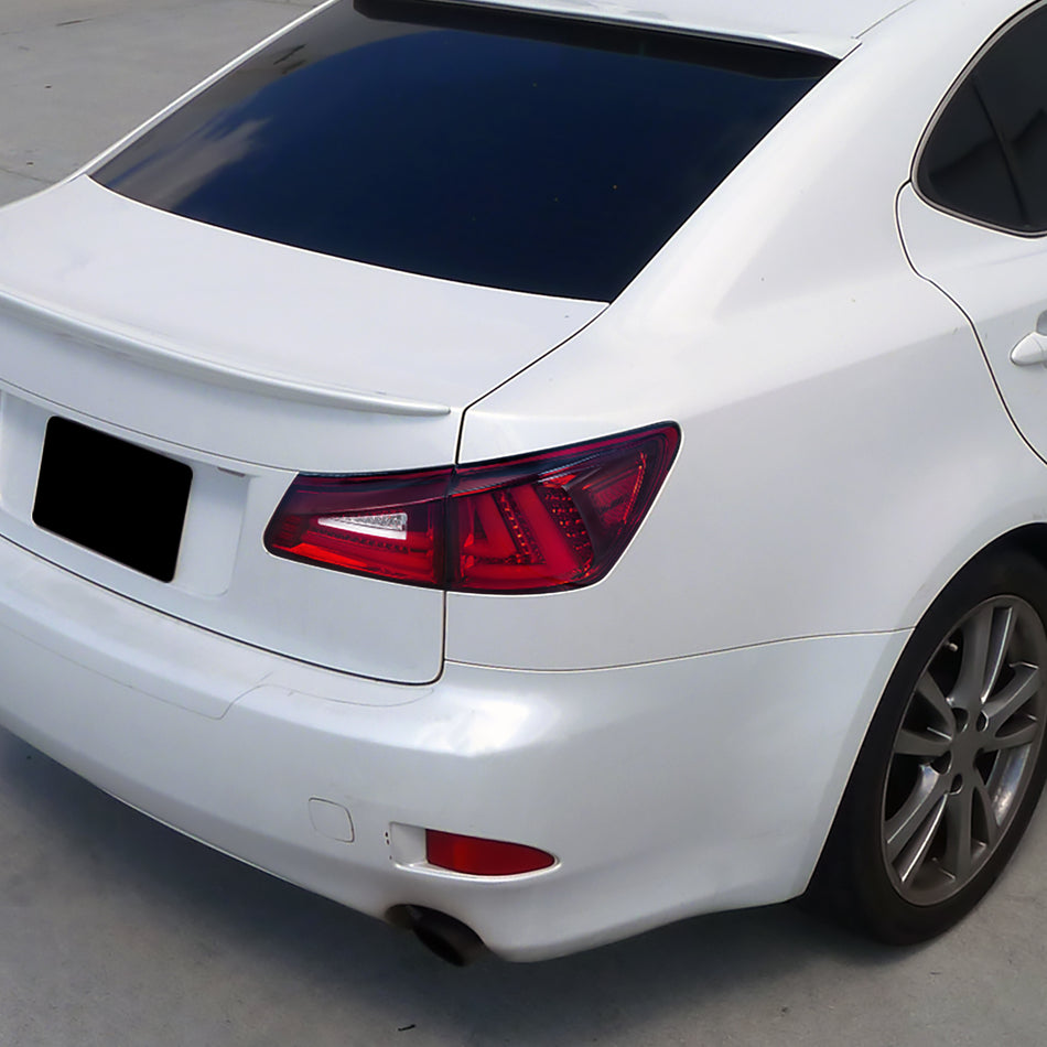 2006-2008 Lexus IS250/IS350 LED Tail Lights & Trunk Lights (Chrome Housing/Red Lens)