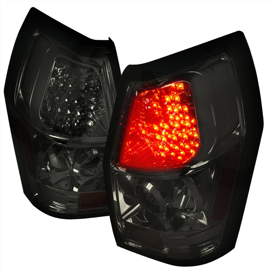 2005-2008 Dodge Magnum LED Tail Lights (Chrome Housing/Smoked Lens)