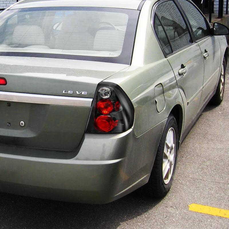 2004-2007 Chevrolet Malibu Tail Lights (Matte Black Housing/Clear Lens)
