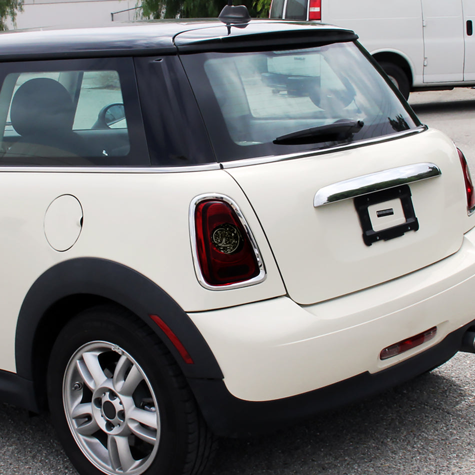 2011-2015 Mini Cooper Base S Hatchback/Convertible LED Tail Lights (Chrome Housing/Red Smoke Lens)