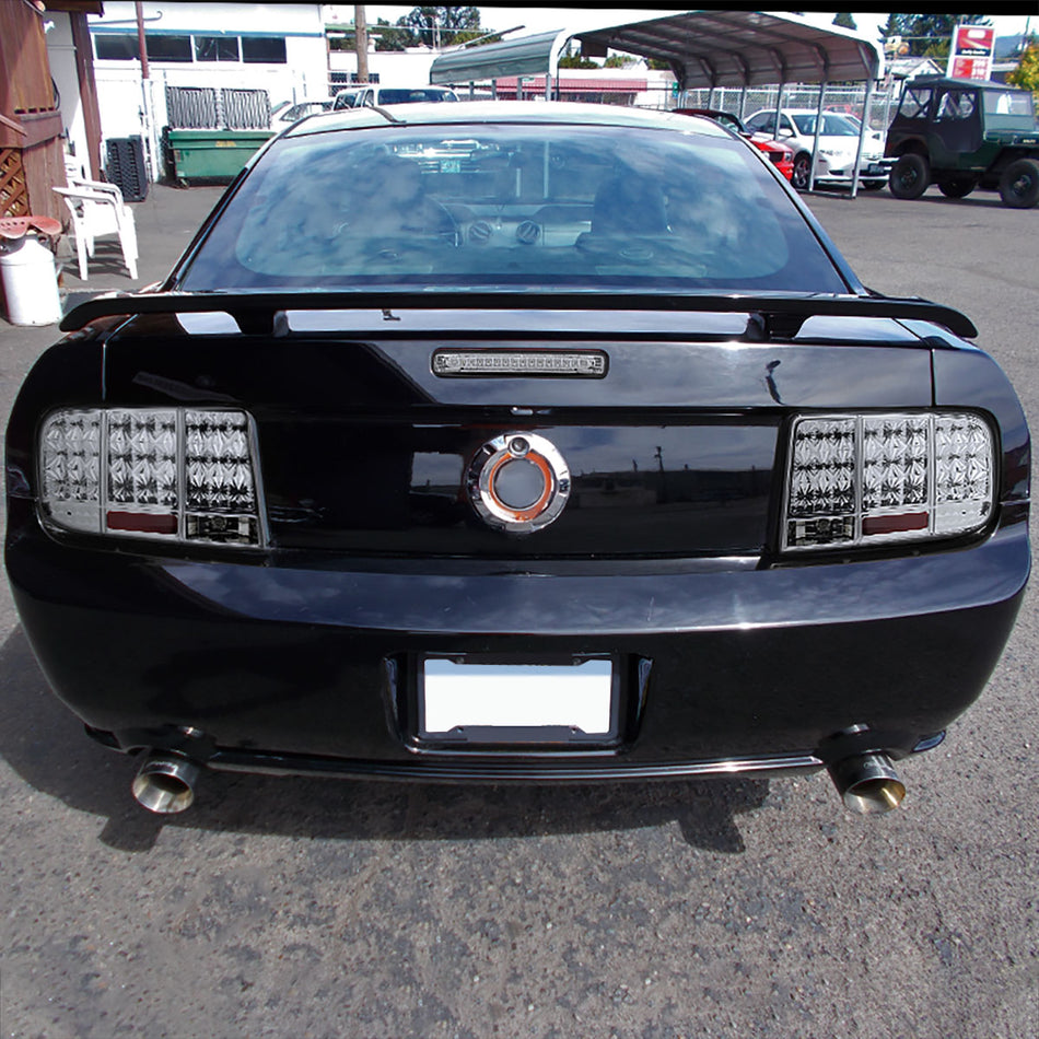 2005-2009 Ford Mustang Sequential LED Tail Lights (Chrome Housing/Clear Lens)
