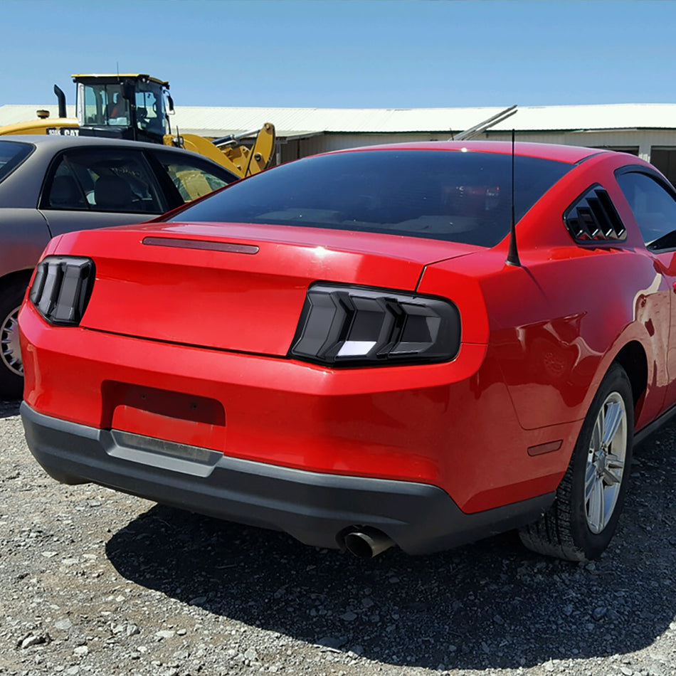 2010-2012 Ford Mustang Sequential LED Tail Lights (Glossy Black Housing/Smoked Lens)