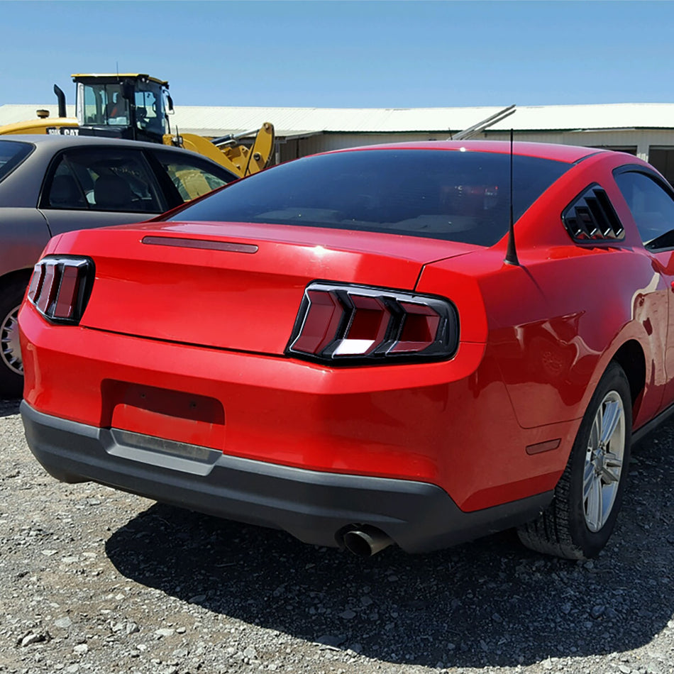 2010-2012 Ford Mustang Sequential LED Tail Lights (Jet Black Housing/Clear Lens)