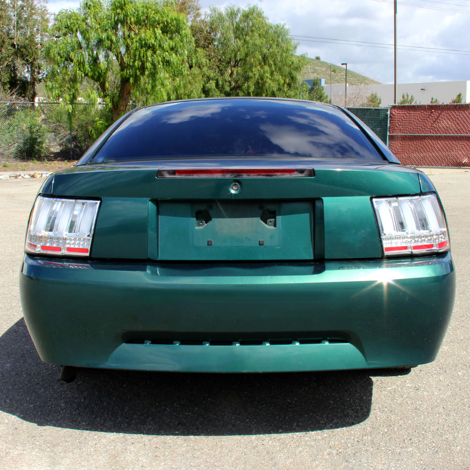 1999-2004 Ford Mustang Sequential LED Tail Lights (Chrome Housing/Clear Lens)