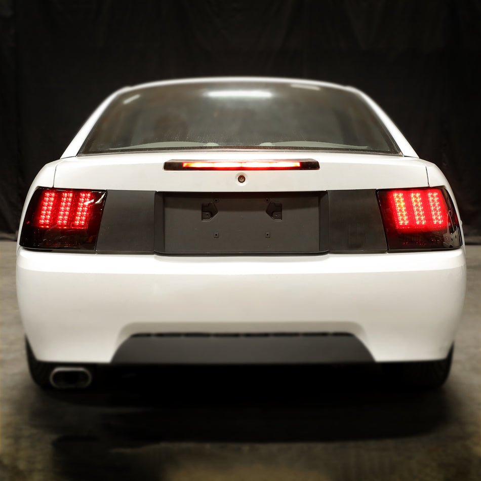 1999-2004 Ford Mustang Sequential LED Tail Lights - RS (Chrome Housing/Smoked Lens)