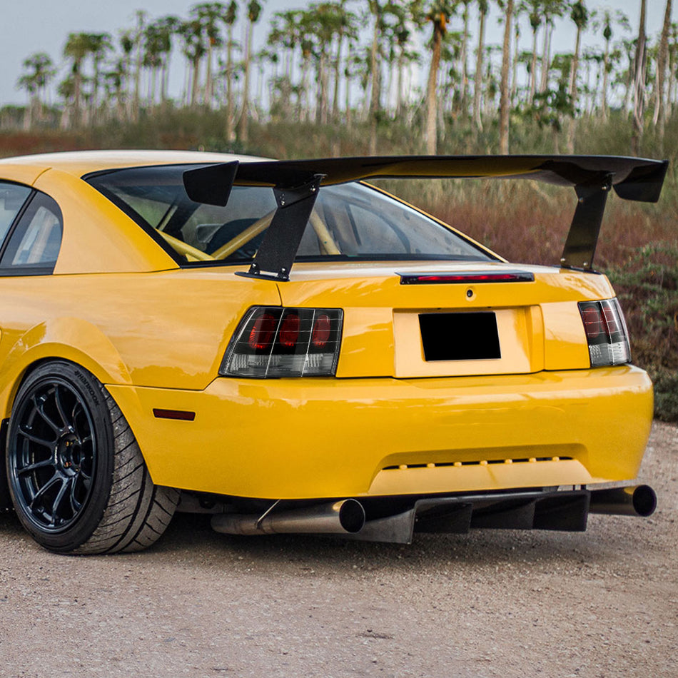 1999-2004 Ford Mustang Tail Lights (Matte Black Housing/Clear Lens)