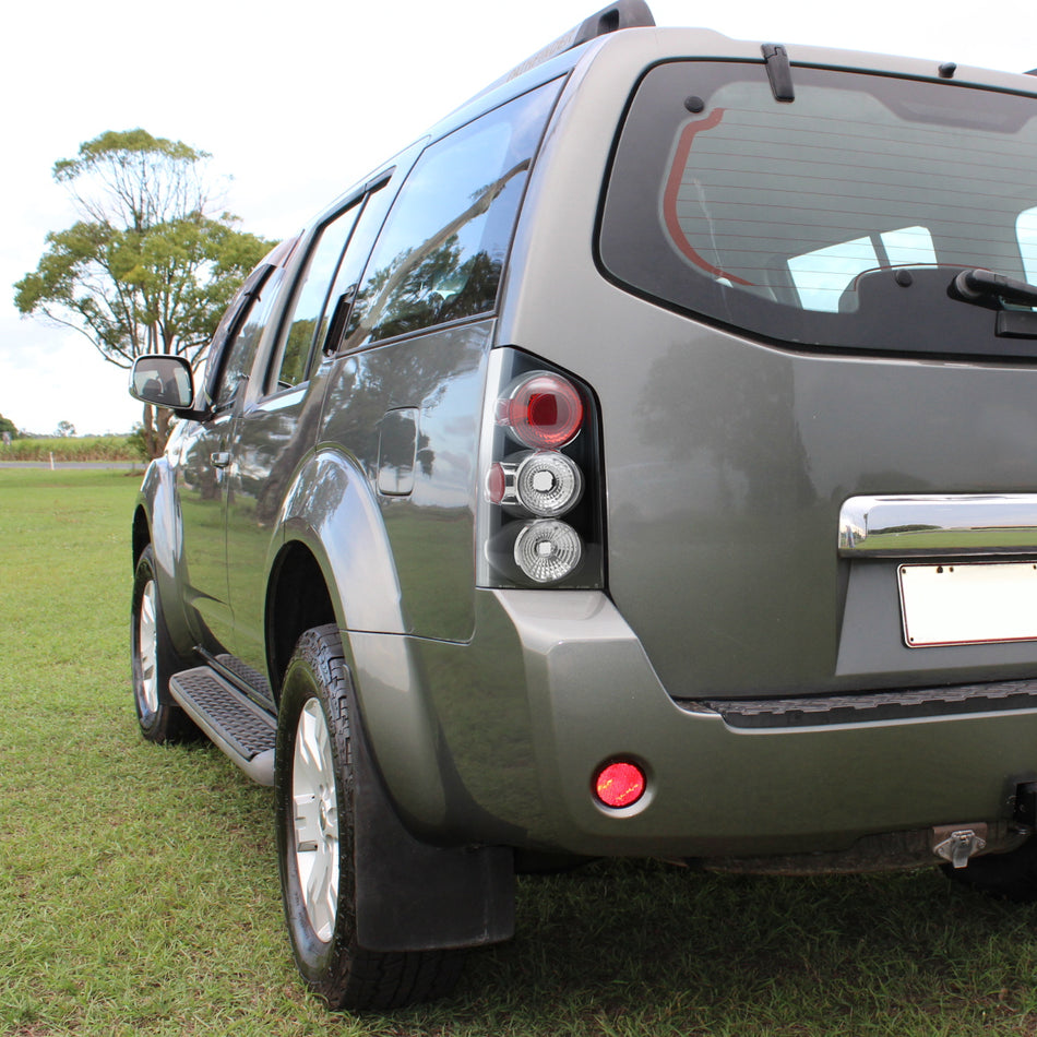 2005-2012 Nissan Pathfinder Tail Lights (Matte Black Housing/Clear Lens)