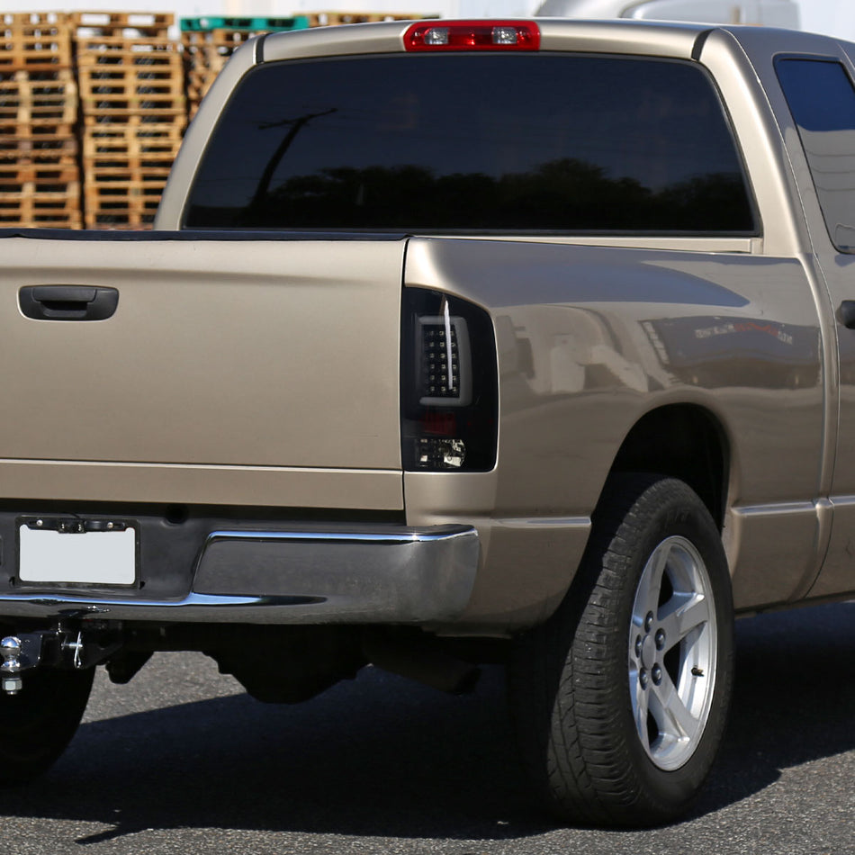 2002-2006 Dodge RAM 1500 2500 3500 LED Tail Lights -G2 (Glossy Black Housing/Smoked Lens)