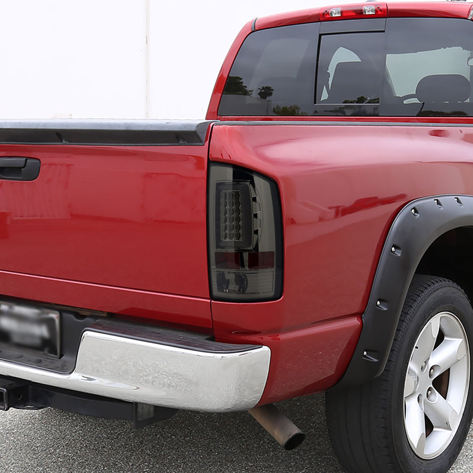 2007-2009 Dodge RAM 1500/2500/3500 LED Tail Lights (Chrome Housing/Smoked Lens)