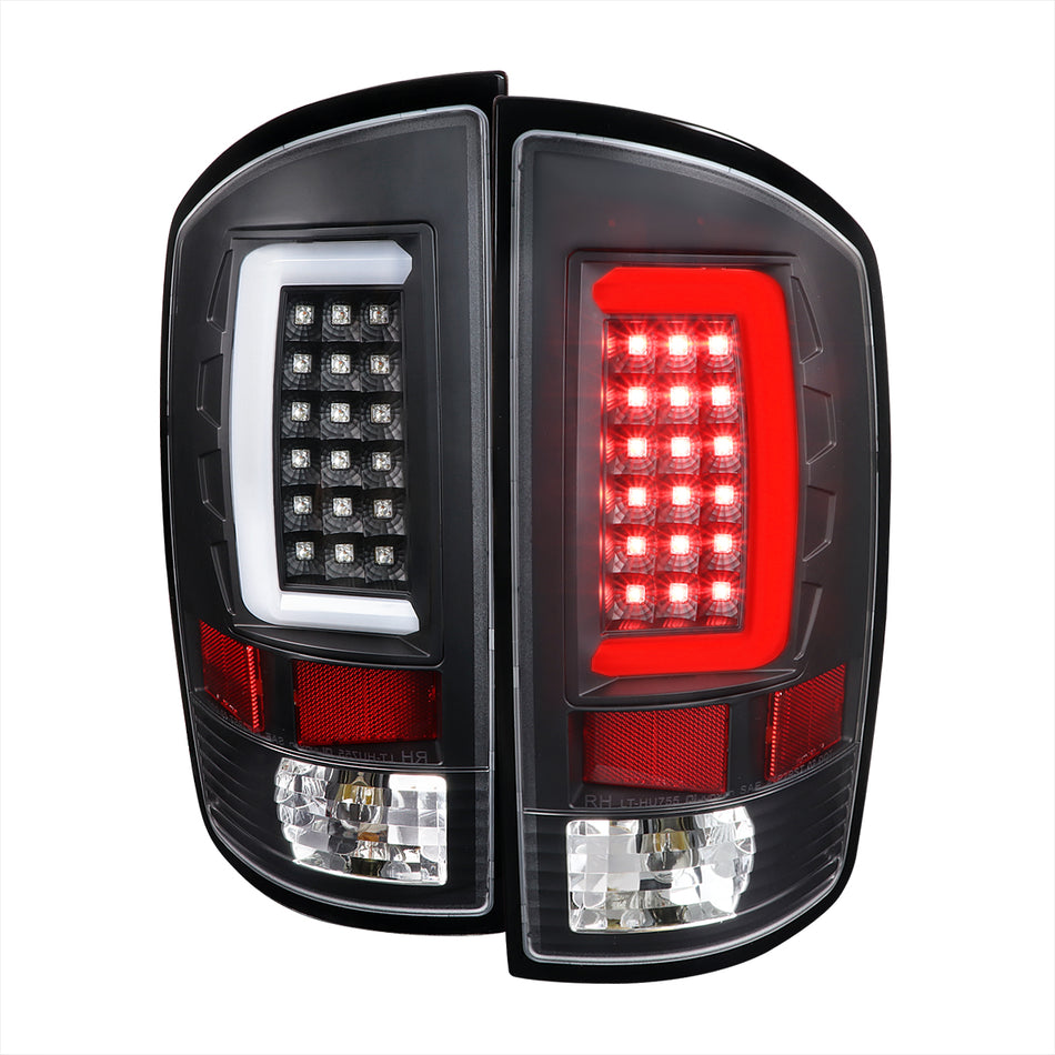 2007-2009 Dodge RAM 1500/2500/3500 LED Tail Lights (Matte Black Housing/Clear Lens)