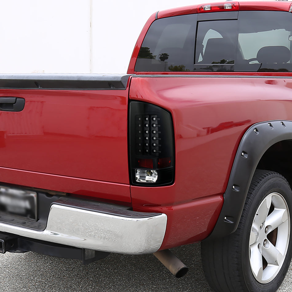 2007-2009 Dodge RAM LED Tail Lights (Matte Black Housing/Clear Lens)