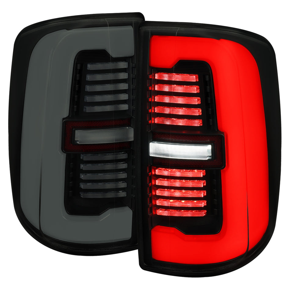 2019-2024 Dodge RAM 2500/3500 LED Sequential Signal Tail Lights (Glossy Black Housing / Dark Smoked Lens)