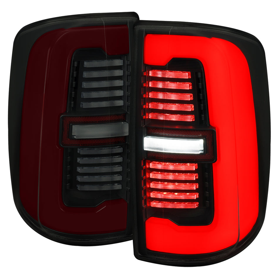 2019-2024 Dodge RAM 2500/3500 LED Sequential Signal Tail Lights (Black Housing / Smoked Lens)