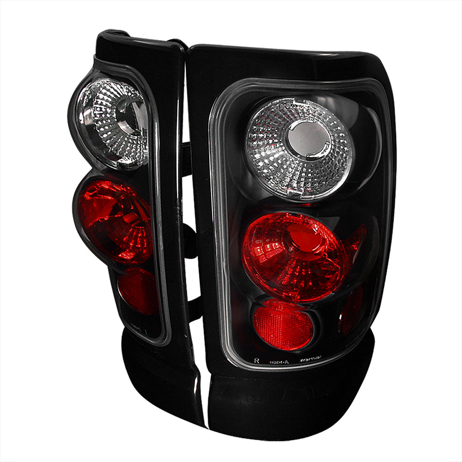 1994-2002 Dodge RAM Tail Lights (Matte Black Housing/Clear Lens)