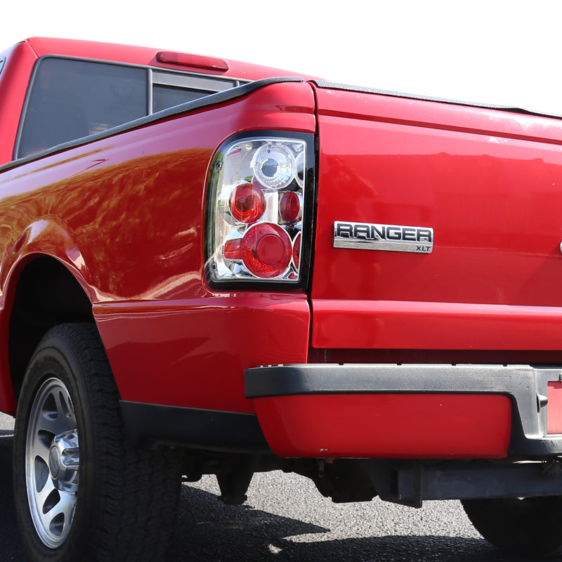 2001-2005 Ford Ranger Tail Lights (Chrome Housing/Clear Lens)