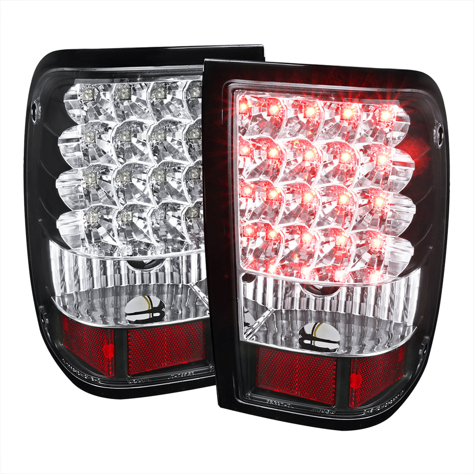 2006-2011 Ford Ranger LED Tail Lights (Matte Black Housing/Clear Lens)