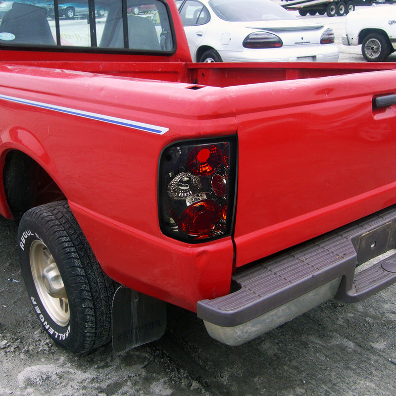 1993-1997 Ford Ranger Tail Lights (Chrome Housing/Smoked Lens)
