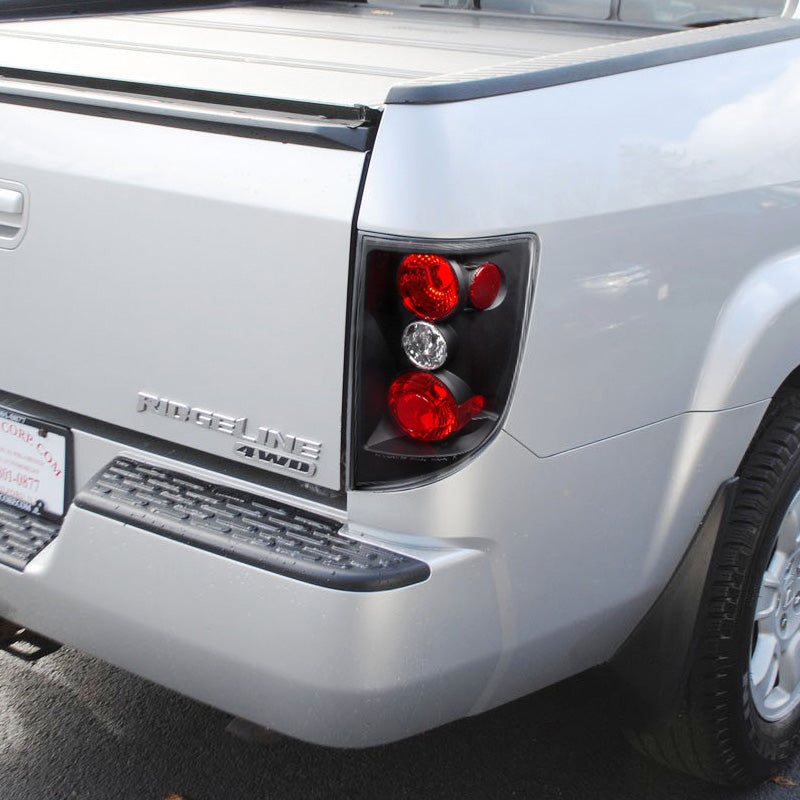 2006-2014 Honda Ridgeline Tail Lights (Matte Black Housing/Clear Lens)