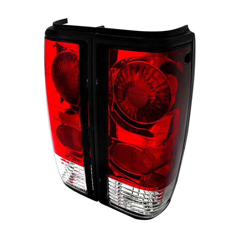 1982-1994 Chevrolet S10/Blazer GMC S15/Sonoma Tail Lights (Chrome Housing/Red Clear Lens)