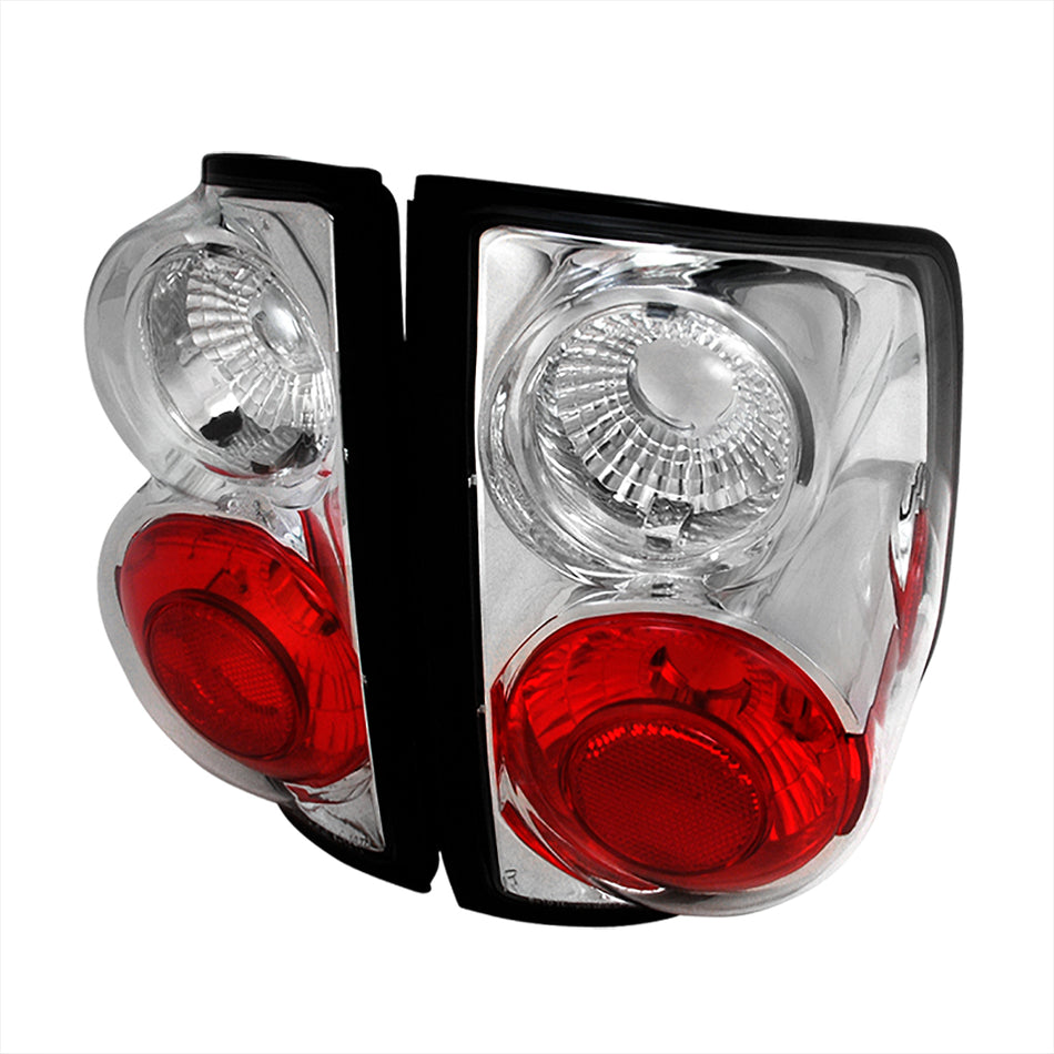 1994-2004 Chevrolet S10/ GMC Sonoma/ Isuzu Hombre Tail Lights (Chrome Housing/Clear Lens)