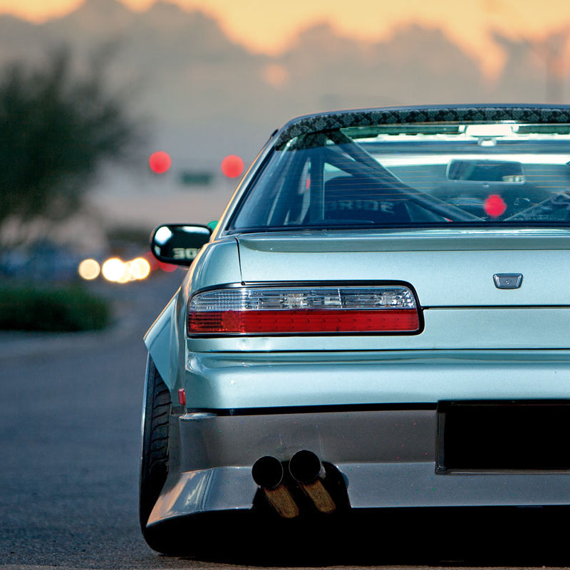 1989-1994 Nissan 240SX S13 Coupe LED Tail Lights (Chrome Housing/Clear Lens)